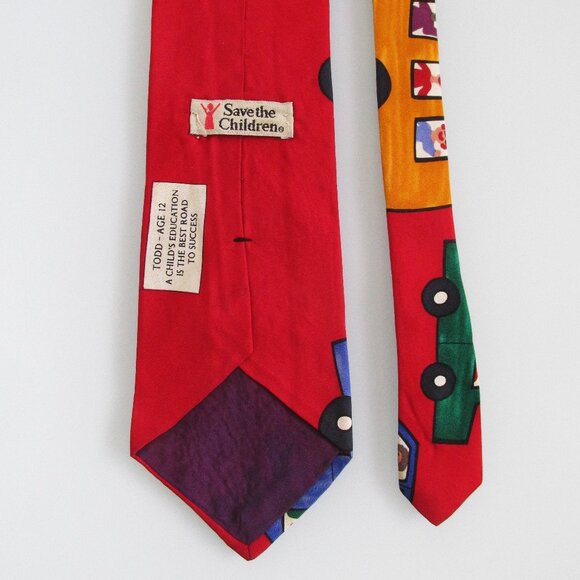 Save The Children Early Men's Silk Tie - Picture 4 of 5